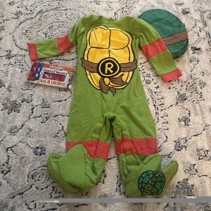 Baby Teenage Mutant Ninja Turtles Rafael Costume Small Jumpsuit 6-12 Months